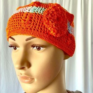 Girls crochet beret. One of a kind